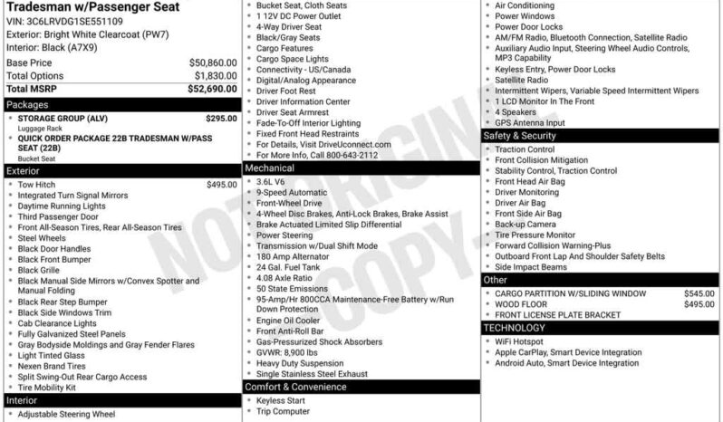 
 RAM ProMaster full									