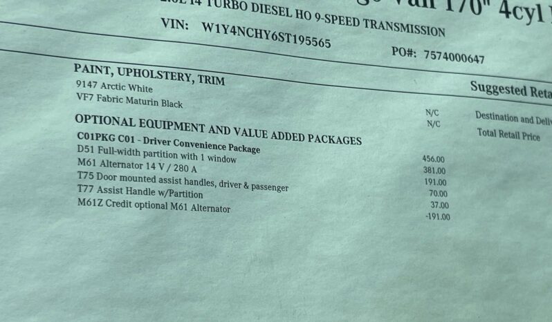 
 Mercedes-Benz Sprinter Cargo Van full									