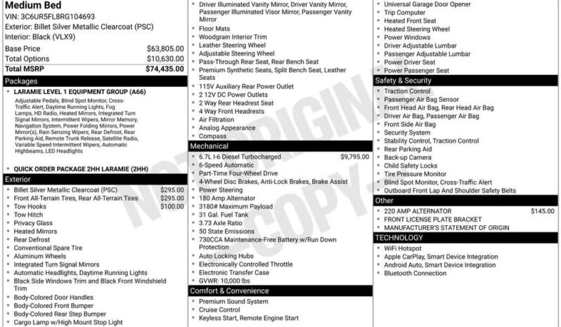 
 RAM 2500 full									
