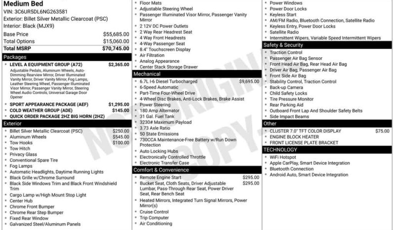 
 RAM 2500 full									